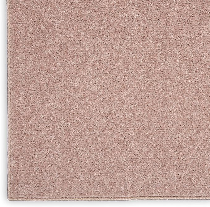Nourison Home Essentials Indoor/Outdoor Pink 2'2'' x 7'6'' Area-Rug, Easy-Cleaning, Non Shedding, Bed Room, Living Room, Dining Room, Backyard, Deck, Patio (2x8)