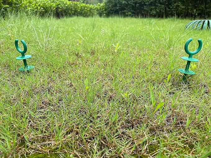 10 Pcs Green Garden Hose Guide Stakes | High Toughness Plastic, Nails Tools, For Irrigation And Sprinkler, Protect Your Plants