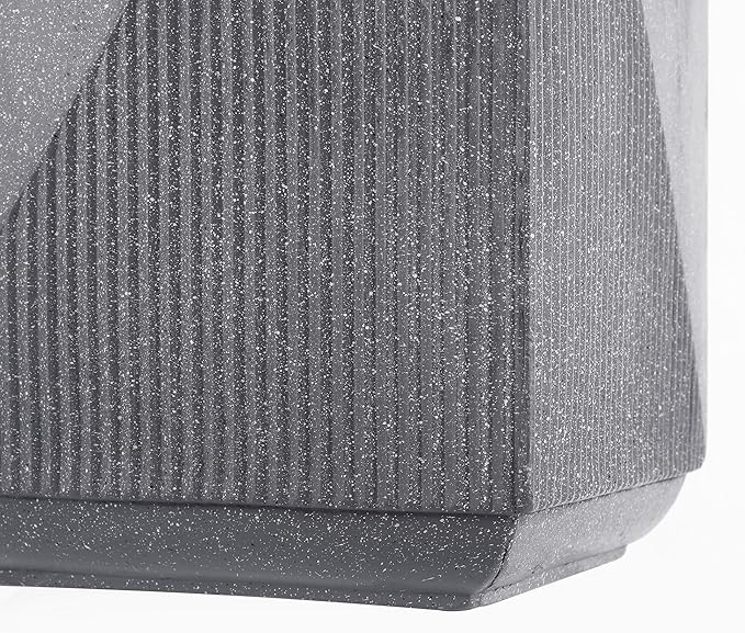 JONATHAN Y TBL1104B Adrian 20.75" Contemporary Minimalist Square Indoor/Outdoor Accent Table Modern, Mid-Century, Art Deco, Contemporary, Patio, Garden, Bathroom, Living Room, Gray Terrazzo Finish