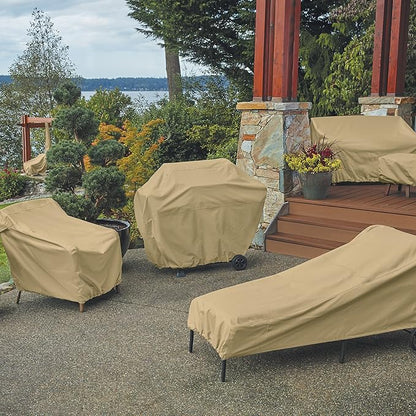 Classic Accessories Terrazzo Rectangular/Oval Patio Table & Chair Set Cover, Large