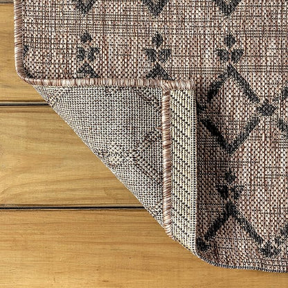 JONATHAN Y Moroccan Geometric Indoor Outdoor Runner Rug 2X14 Natural/Black, Ourika Textured Weave for Backyard, Patio, Porch, Easy-Cleaning, High Traffic, Pet-Friendly, Non-Shedding (SMB108D-214)