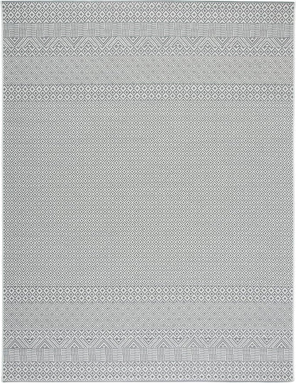SAFAVIEH Washable Rug Outdoor Courtyard Collection - 8' x 10', Brown & Grey, Non-Shedding & Easy Cleaning, Ideal for Patio, Backyard, Mudroom, DIning Space (CY6235-07812)