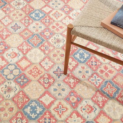 Dash & Albert Pali Multi Machine Washable Rug, 8.5 X 11.5 Feet, Multicolored/Oranges Geometric Pattern