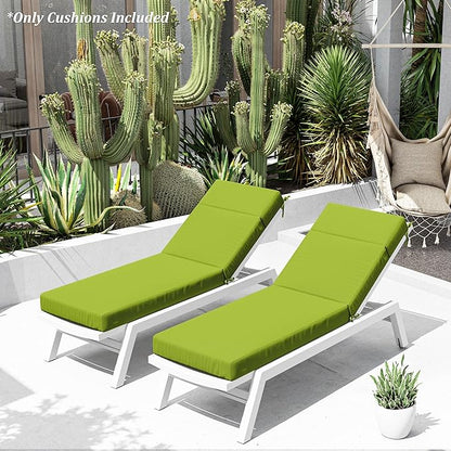 Chaise Lounge Cushion for Outdoor Furniture, Waterproof Fade and Tear Resistant Lounge Deck Chair Cushions for Patio Lawn Pool Resort Hotel