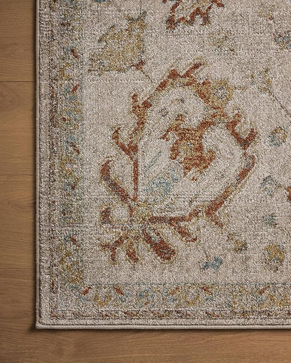 Loloi Magnolia Home by Joanna Gaines Mona Collection MOA-02 Oatmeal/Multi 11'-6" x 15'-6" Area Rug