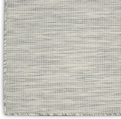 Nourison Positano Indoor-Outdoor Light Grey 4' x 6' Area Rug, Easy Cleaning, Non Shedding, Bed Room, Living Room, Dining Room, Backyard, Deck, Patio (4x6)