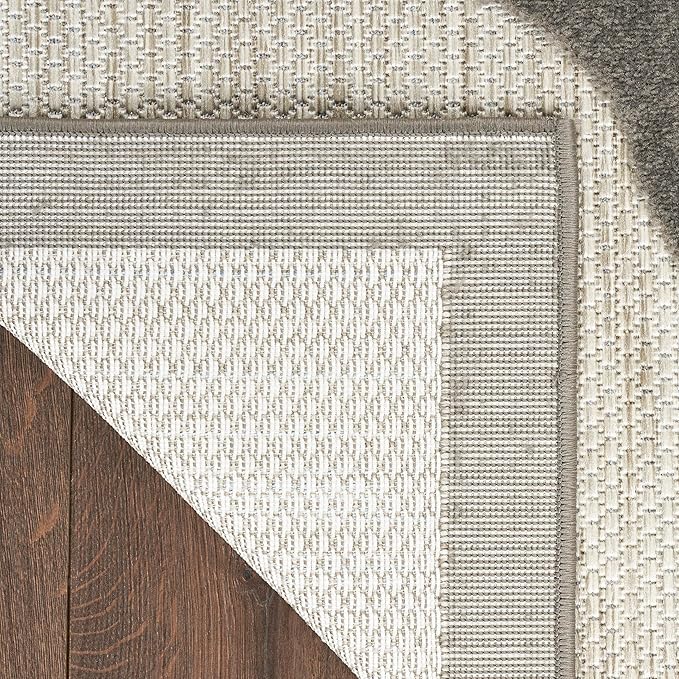 Nourison Home Aloha Indoor/Outdoor Beige 6' x 9' Area-Rug, Easy-Cleaning, Non Shedding, Bed Room, Living Room, Dining Room, Kitchen, Backyard, Deck, Patio (6x9)