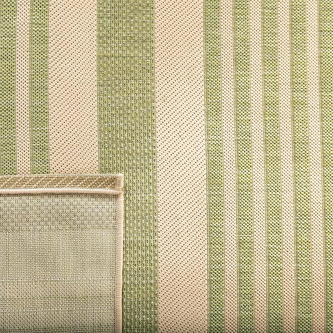 SAFAVIEH Washable Rug Outdoor Courtyard Collection - 2'3" x 6'7" Runner, Beige & Sweet Pea, Non-Shedding & Easy Cleaning, Ideal for Patio, Entryway, Mudroom, Hallway, Kitchen (CY6062-218)