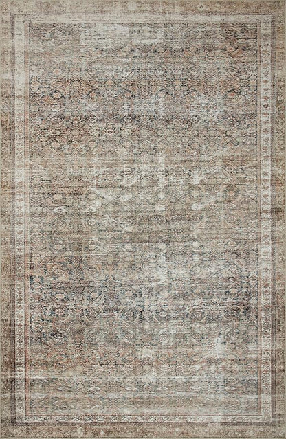 Loloi Chris Loves Julia Jules Collection JUL-09 Ink/Terracotta 2'-6'' x 7'-6'', .13" Pile Height, Runner Rug