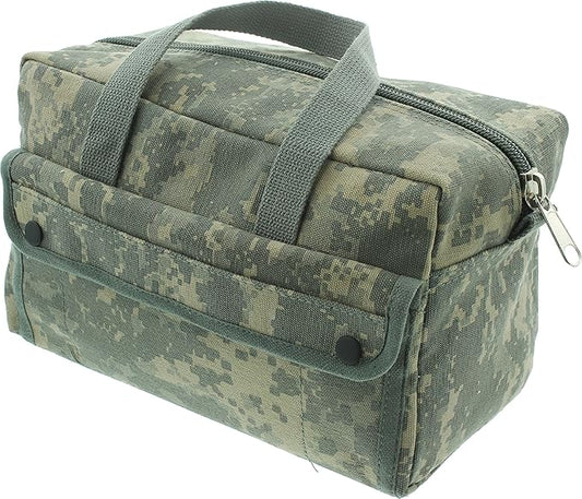 ARMYU Heavy Duty Small Tool Bag Tactical Cotton Canvas Mechanics Bag, 11" x 7" x 6", ACU Digital