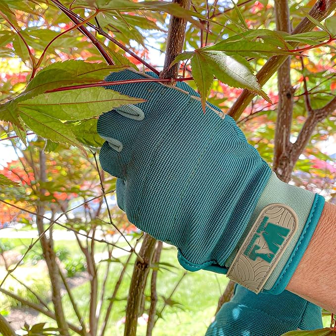 Wells Lamont Women's High Dexterity Adjustable Work and Gardening Gloves, Green, Large (7754L)