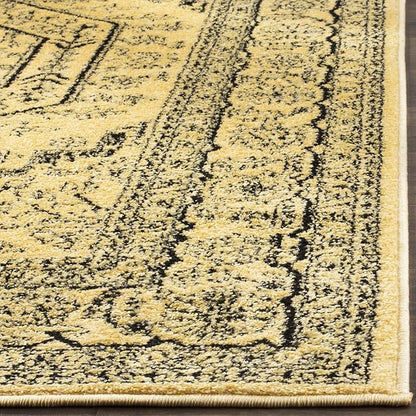 SAFAVIEH Adirondack Collection Runner Rug - 2'6" x 14', Gold & Black, Oriental Medallion Design, Non-Shedding & Easy Care, Ideal for High Traffic Areas in Living Room, Bedroom (ADR108H)