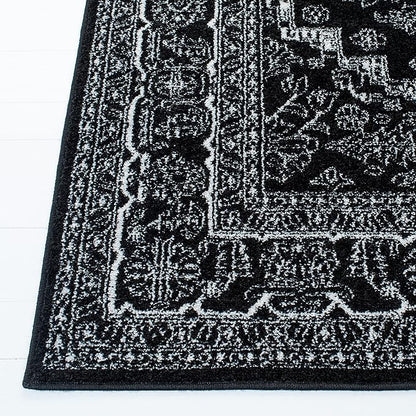 SAFAVIEH Adirondack Collection Runner Rug - 2'6" x 8', Black & Ivory, Oriental Medallion Design, Non-Shedding & Easy Care, Ideal for High Traffic Areas in Living Room, Bedroom (ADR108Z)