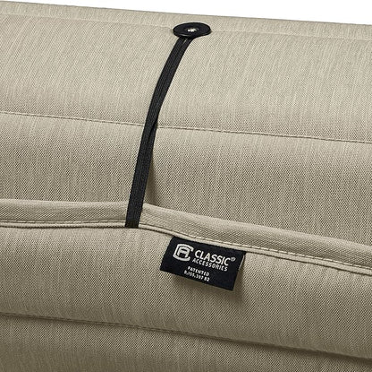 Classic Accessories Storigami Water-Resistant 72 x 21 Inch Chaise Lounge Cushion, Heather Grey, Patio Cushion