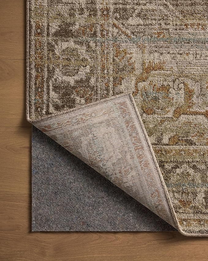 Loloi Magnolia Home by Joanna Gaines Mona Collection MOA-01 BARK/Sunrise 2'-6" x 4'-0" Accent Rug