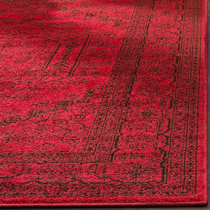 SAFAVIEH Adirondack Collection Runner Rug - 2'6" x 20', Red & Black, Oriental Medallion Design, Non-Shedding & Easy Care, Ideal for High Traffic Areas in Living Room, Bedroom (ADR108F)
