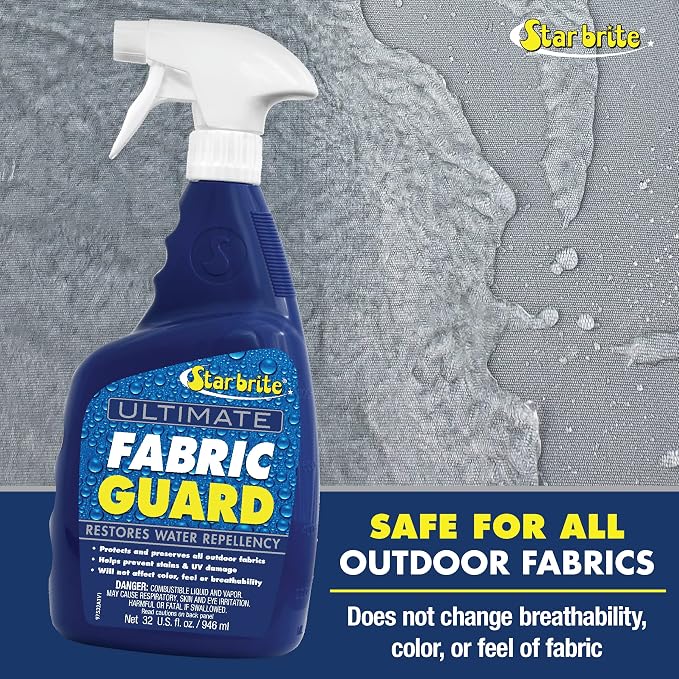 STAR BRITE Ultimate Outdoor Fabric Protection Spray - Extends Fabric Life, Restores Water Repellency, Blocks UV Rays, for Boat Covers, Awnings & More - 32 OZ (097532)