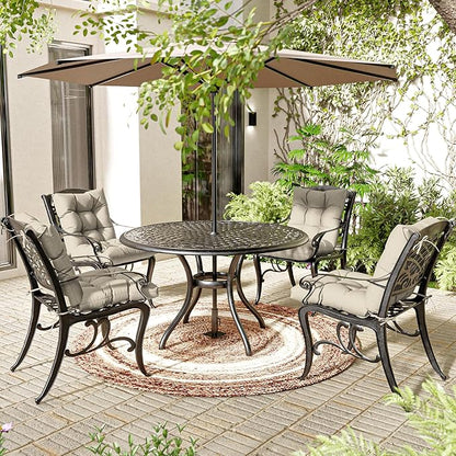 Patio Seat&Back Chair Cushions for Outdoor Furniture，Comfortable Cushions for Rocking/Dining/Lawn Chair-Set of 2