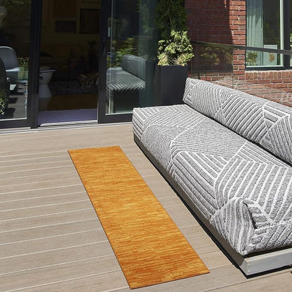 Nourison Essentials Indoor/Outdoor Sunburst 2' x 6' Area Rug, Easy Cleaning, Non Shedding, Bed Room, Living Room, Dining Room, Backyard, Deck, Patio (2x6)