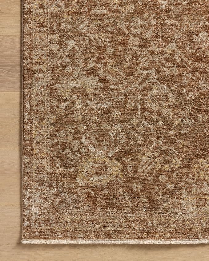 Loloi Magnolia Home by Joanna Gaines Junie Collection JUE-01 Clay/Natural 2'-7" x 10'-0", .38 Pile Height, Runner Rug