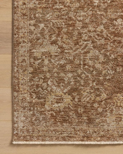 Loloi Magnolia Home by Joanna Gaines Junie Collection JUE-01 Clay/Natural 2'-7" x 10'-0", .38 Pile Height, Runner Rug