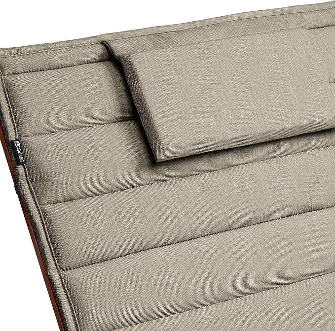 Classic Accessories Storigami Water-Resistant 72 x 21 Inch Chaise Lounge Cushion, Heather Grey, Patio Cushion