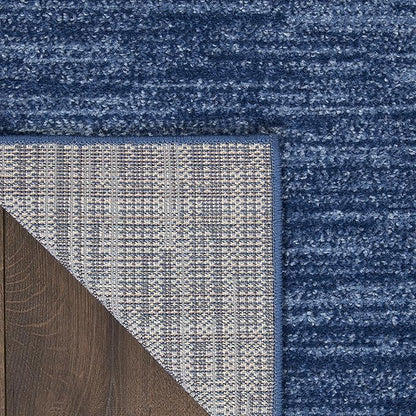 Nourison Home Essentials Indoor/Outdoor Navy Blue 10' x 14' Area Rug, Easy Cleaning, Non Shedding, Bed Room, Living Room, Dining Room, Backyard, Deck, Patio (10x14)