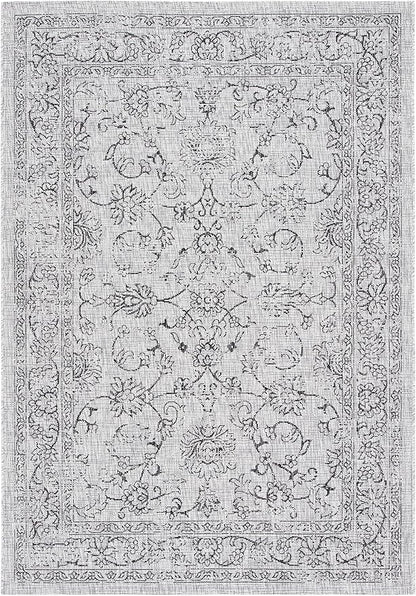 SAFAVIEH Courtyard Collection 2'7" x 5' Grey/Black CY8680 Indoor/ Outside Waterproof Easy cleansingPatio Backyard Mudroom Area Mat