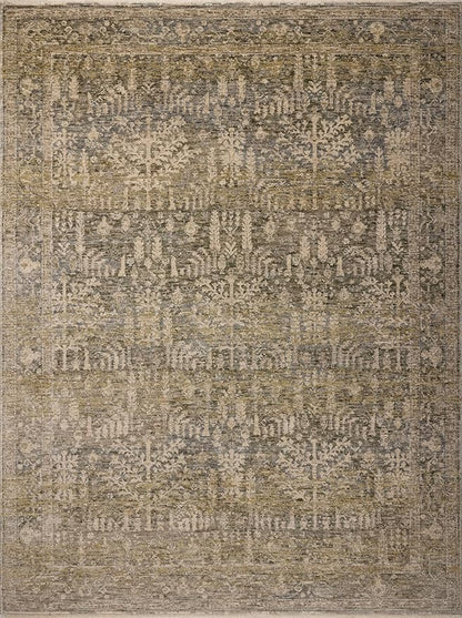 Loloi Magnolia Home by Joanna Gaines Junie Collection JUE-02 Moss/Natural 2'-7" x 8'-0", .38 Pile Height, Runner Rug
