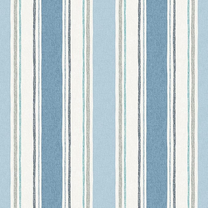 Arden Outdoor Foam Deep Seat Cushion Set, 24 in x 24 in, Weather-Proof, Rain-Proof, Fade Resistant Patio Cushion, Bottom and Back Cushion for Chair, Sofa, and Couch French Blue Linen Stripe