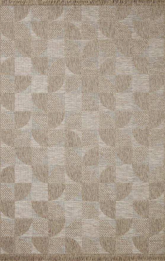 Loloi Dawn Collection Indoor/Outdoor DAW-08 Beige 5'-1" x 7'-7" Area Rug