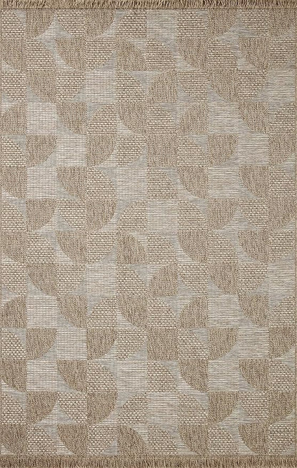 Loloi Dawn Collection Indoor/Outdoor DAW-08 Beige 5'-1" x 7'-7" Area Rug