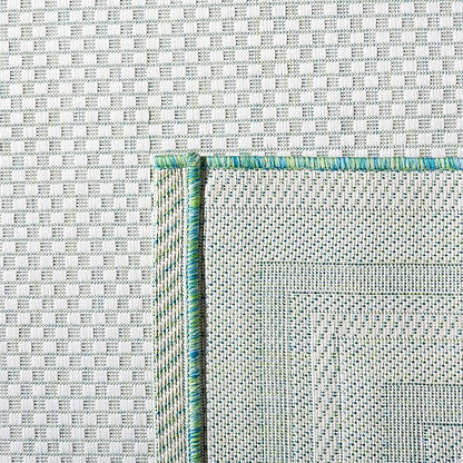 SAFAVIEH Courtyard Collection 6'7" x 9'6" Ivory/Green CY8475 Indoor/ Outside Waterproof Easy cleansingPatio Backyard Mudroom Area Mat