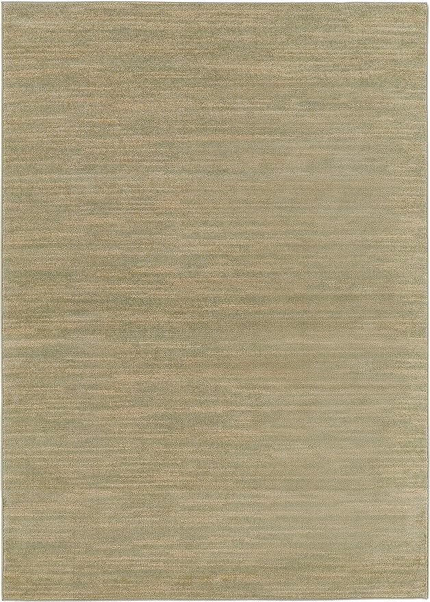 Nourison Home Essentials Indoor/Outdoor Green Gold 4' x 6' Area Rug, Easy Cleaning, Non Shedding, Bed Room, Living Room, Dining Room, Backyard, Deck, Patio (4x6)