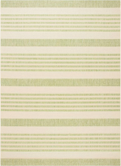 SAFAVIEH Courtyard Collection 8' x 11' Beige/Sweet Pea CY6062 Stripe Indoor/ Outdoor Waterproof Easy-Cleaning Patio Backyard Mudroom Area-Rug