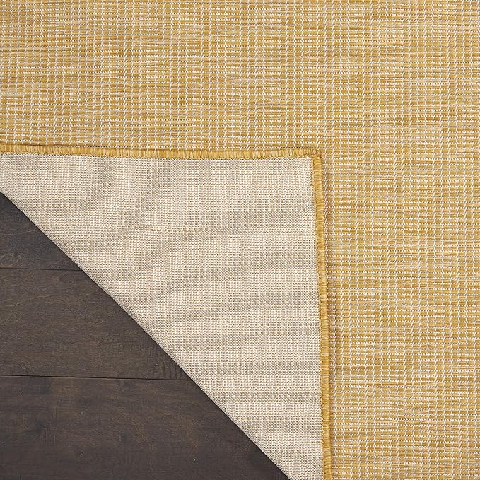 Nourison Home Positano 4' x 6' Yellow Fabric Modern Area Rug (4' x 6')