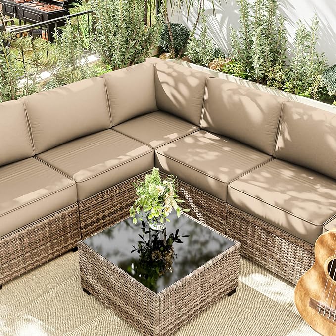 14 Pcs Outdoor Cushion Slipcovers Outdoor Patio Cushion Covers Replacement Waterproof with Zipper for Outdoor Furniture, Patio Sofa Couch 3 Sizes, Covers Only