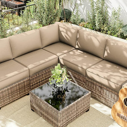 14 Pcs Outdoor Cushion Slipcovers Outdoor Patio Cushion Covers Replacement Waterproof with Zipper for Outdoor Furniture, Patio Sofa Couch 3 Sizes, Covers Only