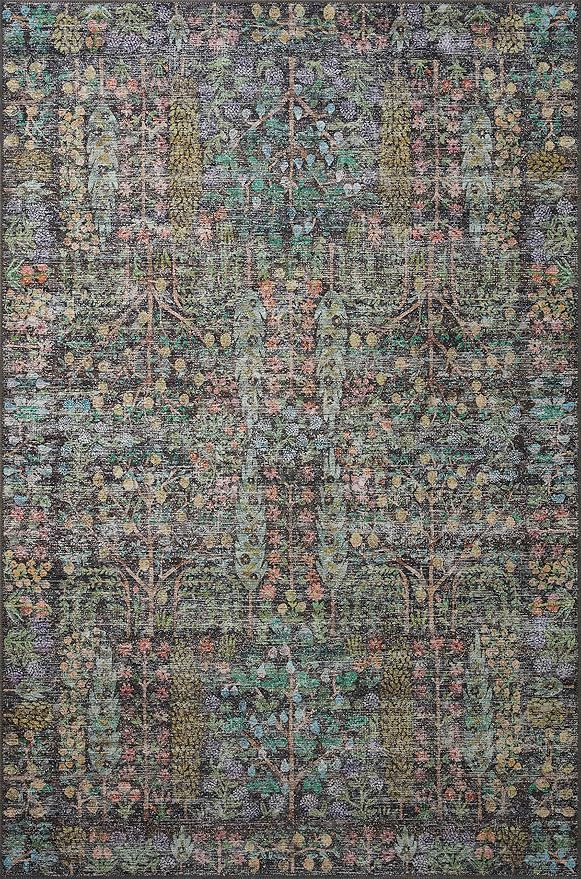 Loloi Rifle Paper Co. Maison Collection MAO-07 Charcoal 2'-0" x 5'-0", .19" Pile Height, Accent Rug