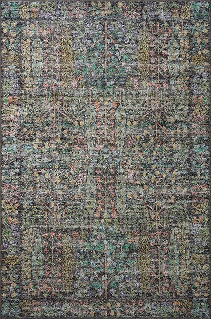 Loloi Rifle Paper Co. Maison Collection MAO-07 Charcoal 2'-0" x 5'-0", .19" Pile Height, Accent Rug