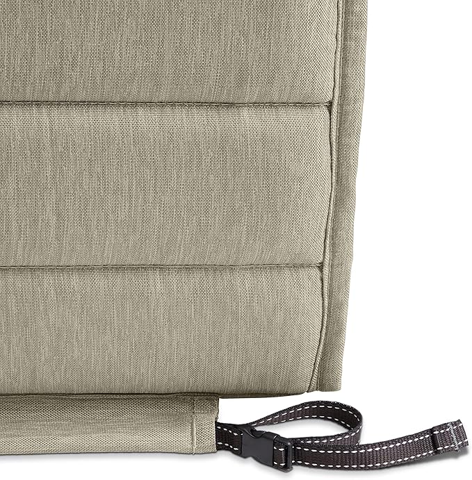 Classic Accessories Storigami Water-Resistant 72 x 21 Inch Chaise Lounge Cushion, Heather Grey, Patio Cushion
