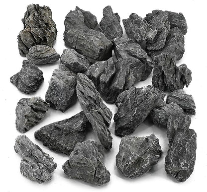 Unocho Seiryu Stone Aquarium Rocks 40lb Natural Fish Tank Rocks for Aquascaping Garden Landscaping Decoration Paludarium Amphibian Enclosures(3-12 Inches)