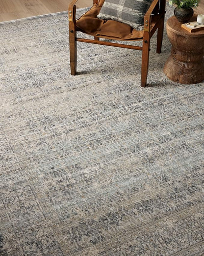 Loloi Amber Lewis Alie Collection ALE-04 Sky/Stone 5'-3'' x 7'-9'', .13'' Pile Height, Area Rug