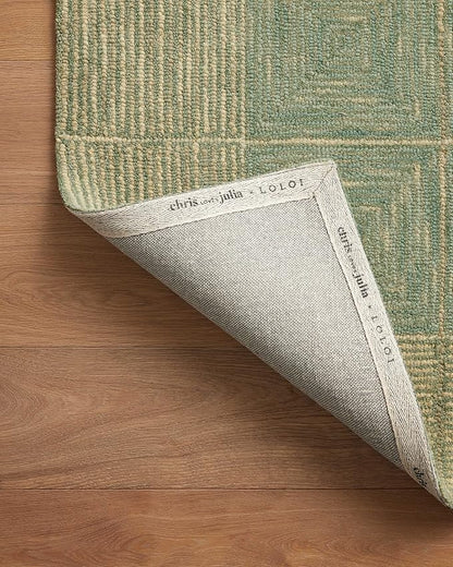 Loloi Chris Loves Julia Francis Collection FRA-02 Green/Natural 2'-0" x 5'-0" Accent Rug