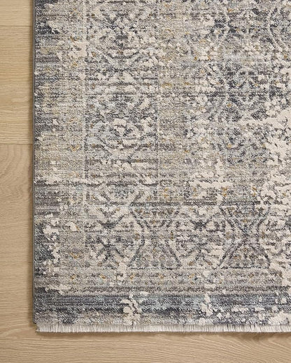Loloi Amber Lewis Alie Collection ALE-04 Sky/Stone 9'-6'' x 13'-1'', .13'' Pile Height, Area Rug