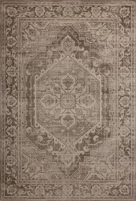 Loloi Magnolia Home by Joanna Gaines Mona Collection MOA-01 Cocoa/Stone 2'-6" x 4'-0" Accent Rug