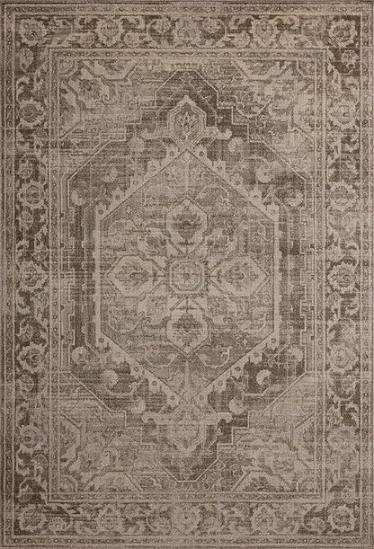 Loloi Magnolia Home by Joanna Gaines Mona Collection MOA-01 Cocoa/Stone 2'-6" x 8'-0" Runner Rug