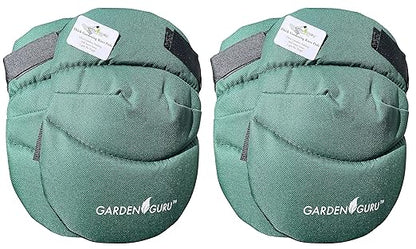 Garden Guru Cushioned Gardening Knee Pads with Adjustable Straps - Soft Inner Liner, Ultra Comfort Padding, Garden Kneelers for Yard Work, Cleaning, Household Chores, Roofing, and More (2 Pack)