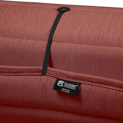 Classic Accessories Storigami Water-Resistant 72 x 21 Inch Chaise Lounge Cushion, Heather Henna, Patio Cushion