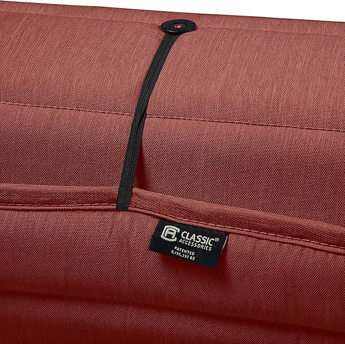 Classic Accessories Storigami Water-Resistant 74 x 23 Inch Chaise Lounge Cushion, Heather Henna, Patio Cushion